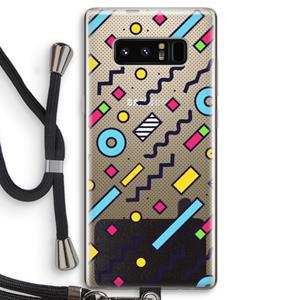 CaseCompany 8-bit N°8: Samsung Galaxy Note 8 Transparant Hoesje met koord