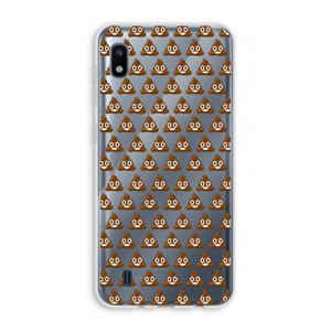 CaseCompany Poop emoji: Samsung Galaxy A10 Transparant Hoesje