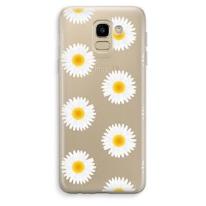 CaseCompany Margrietjes: Samsung Galaxy J6 (2018) Transparant Hoesje