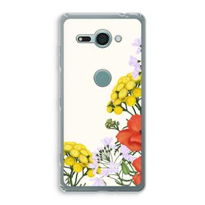 CaseCompany Wilde bloemen: Sony Xperia XZ2 Compact Transparant Hoesje