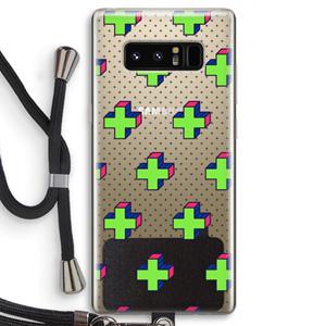 CaseCompany 8-bit N°10: Samsung Galaxy Note 8 Transparant Hoesje met koord