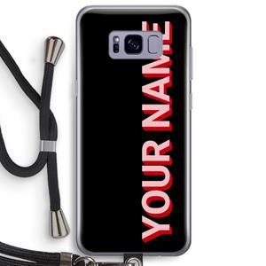 CaseCompany Namecase: Samsung Galaxy S8 Plus Transparant Hoesje met koord