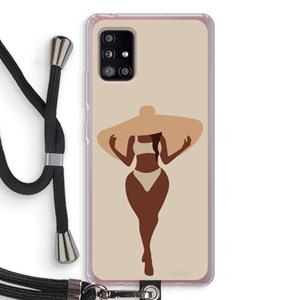CaseCompany Let's get salty: Samsung Galaxy A51 5G Transparant Hoesje met koord