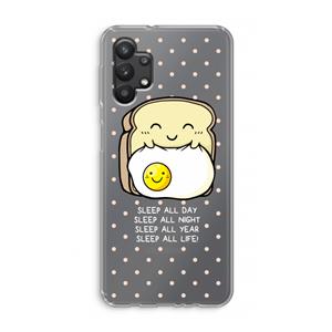 CaseCompany Sleep All Day: Samsung Galaxy A32 5G Transparant Hoesje