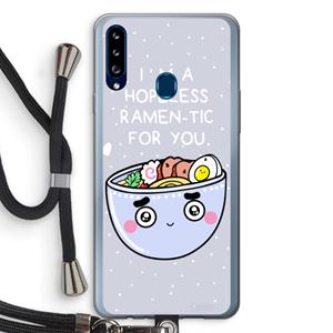 CaseCompany I'm A Hopeless Ramen-Tic For You: Samsung Galaxy A20s Transparant Hoesje met koord
