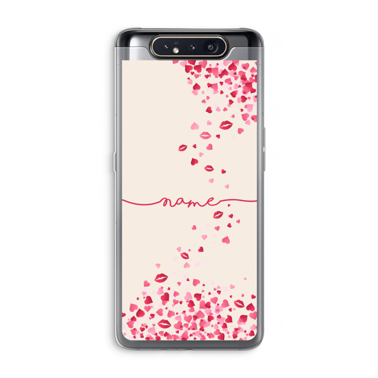 CaseCompany Hartjes en kusjes: Samsung Galaxy A80 Transparant Hoesje