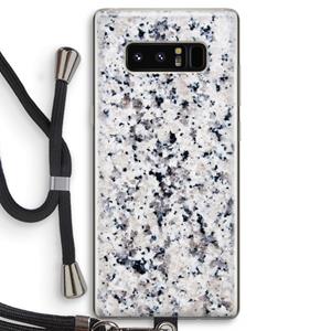 CaseCompany Gespikkelde marmer: Samsung Galaxy Note 8 Transparant Hoesje met koord
