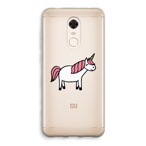 CaseCompany Eenhoorn: Xiaomi Redmi 5 Transparant Hoesje