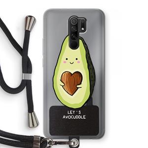 CaseCompany Avocuddle: Xiaomi Redmi 9 Transparant Hoesje met koord