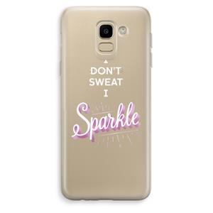 CaseCompany Sparkle quote: Samsung Galaxy J6 (2018) Transparant Hoesje