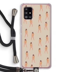 CaseCompany You're so golden: Samsung Galaxy A51 5G Transparant Hoesje met koord
