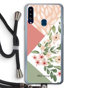 CaseCompany Sweet heaven geometrics: Samsung Galaxy A20s Transparant Hoesje met koord