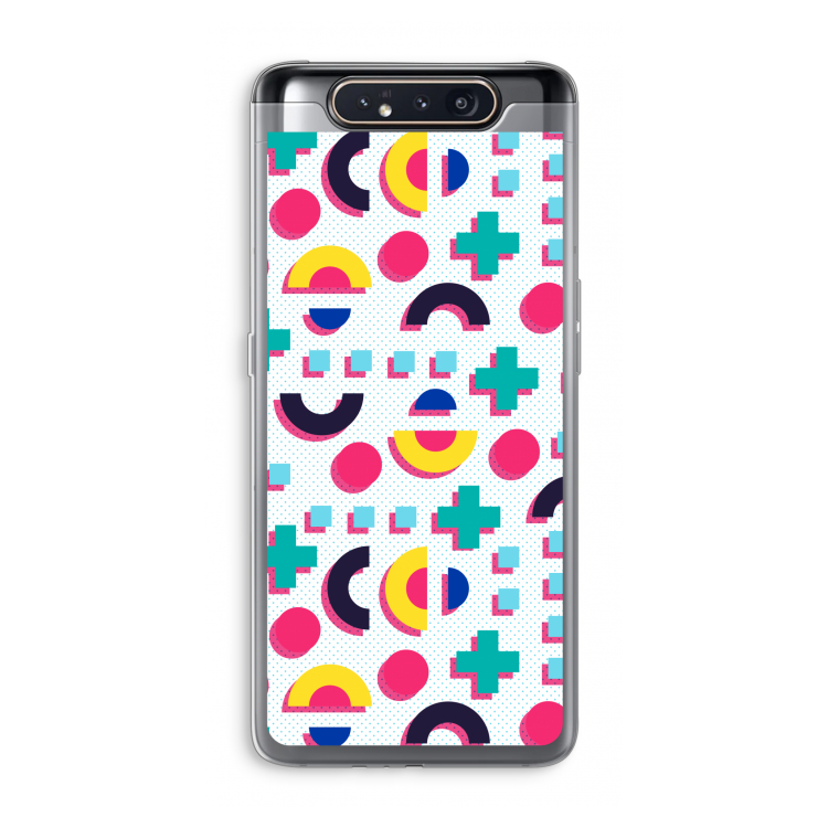 CaseCompany 8-bit N°2: Samsung Galaxy A80 Transparant Hoesje