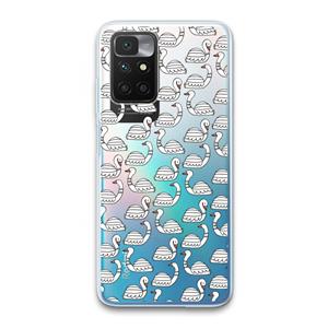 CaseCompany Zwanen: Xiaomi Redmi 10 Transparant Hoesje