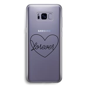 CaseCompany Forever heart black: Samsung Galaxy S8 Transparant Hoesje