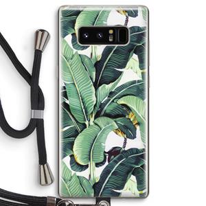 CaseCompany Bananenbladeren: Samsung Galaxy Note 8 Transparant Hoesje met koord