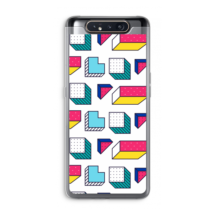 CaseCompany 8-bit N°7: Samsung Galaxy A80 Transparant Hoesje