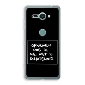 CaseCompany Schotelvod: Sony Xperia XZ2 Compact Transparant Hoesje