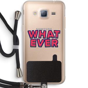 CaseCompany Whatever: Samsung Galaxy J3 (2016) Transparant Hoesje met koord