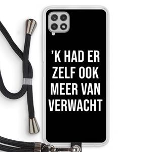 CaseCompany Meer verwacht - Zwart: Samsung Galaxy A22 4G Transparant Hoesje met koord