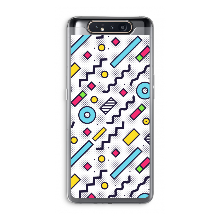 CaseCompany 8-bit N°8: Samsung Galaxy A80 Transparant Hoesje