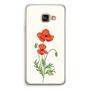CaseCompany Red poppy: Samsung Galaxy A3 (2016) Transparant Hoesje