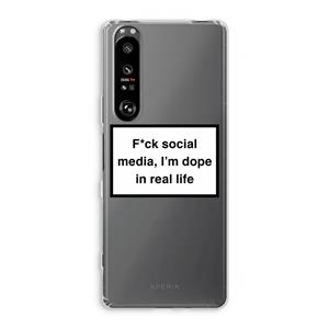 CaseCompany I'm dope: Sony Xperia 1 III Transparant Hoesje