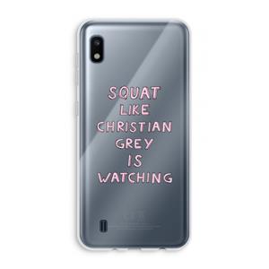 CaseCompany Christian Grey: Samsung Galaxy A10 Transparant Hoesje