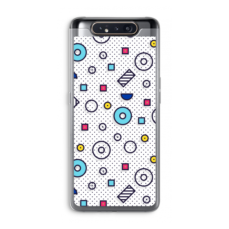 CaseCompany 8-bit N°9: Samsung Galaxy A80 Transparant Hoesje