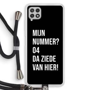 CaseCompany Da ziede van hier - Zwart: Samsung Galaxy A22 4G Transparant Hoesje met koord