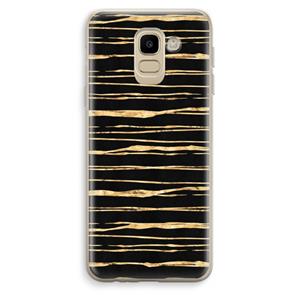 CaseCompany Gouden strepen: Samsung Galaxy J6 (2018) Transparant Hoesje