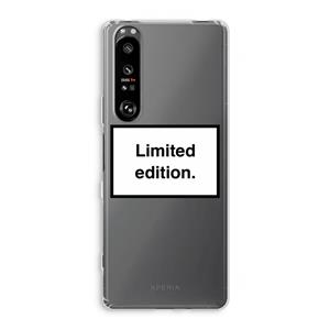 CaseCompany Limited edition: Sony Xperia 1 III Transparant Hoesje