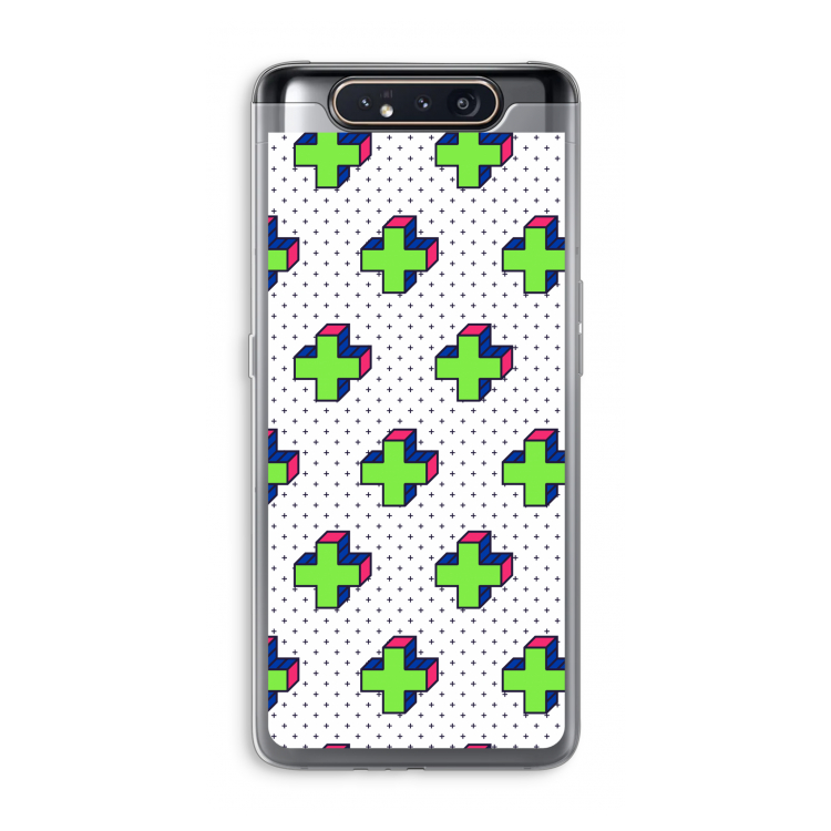 CaseCompany 8-bit N°10: Samsung Galaxy A80 Transparant Hoesje