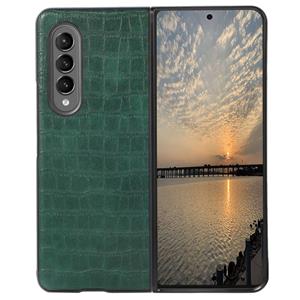 Lunso Samsung Galaxy Z Fold4 - Croco patroon cover hoes - Groen