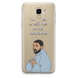 CaseCompany Hotline bling: Samsung Galaxy J6 (2018) Transparant Hoesje