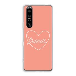 CaseCompany Friends heart: Sony Xperia 1 III Transparant Hoesje