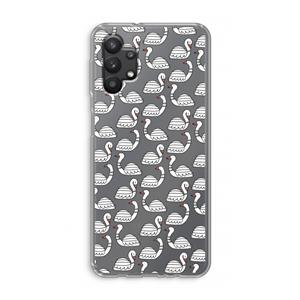 CaseCompany Zwanen: Samsung Galaxy A32 5G Transparant Hoesje