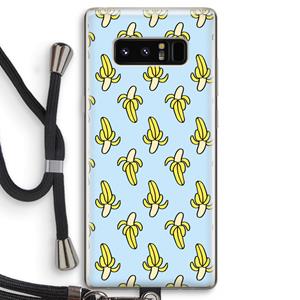 CaseCompany Bananas: Samsung Galaxy Note 8 Transparant Hoesje met koord