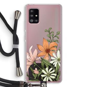CaseCompany Floral bouquet: Samsung Galaxy A51 5G Transparant Hoesje met koord