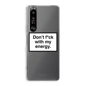 CaseCompany My energy: Sony Xperia 1 III Transparant Hoesje