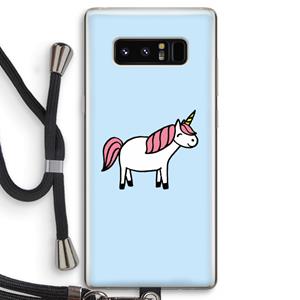 CaseCompany Eenhoorn: Samsung Galaxy Note 8 Transparant Hoesje met koord