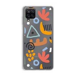 CaseCompany Abstract: Samsung Galaxy A12 Transparant Hoesje
