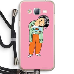 CaseCompany Visknuffel: Samsung Galaxy J3 (2016) Transparant Hoesje met koord