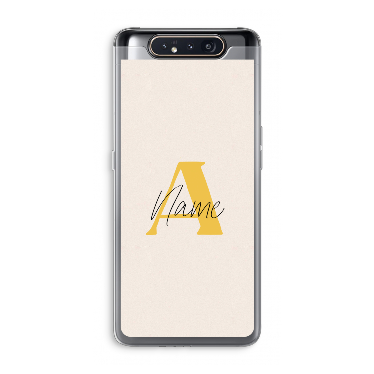 CaseCompany Amber Script: Samsung Galaxy A80 Transparant Hoesje