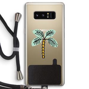 CaseCompany Palmboom: Samsung Galaxy Note 8 Transparant Hoesje met koord