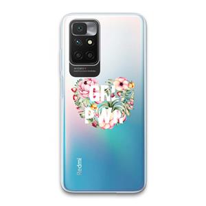 CaseCompany GRL PWR Flower: Xiaomi Redmi 10 Transparant Hoesje
