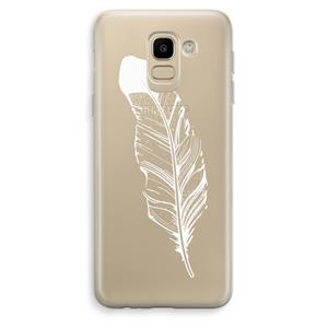 CaseCompany Pluim: Samsung Galaxy J6 (2018) Transparant Hoesje