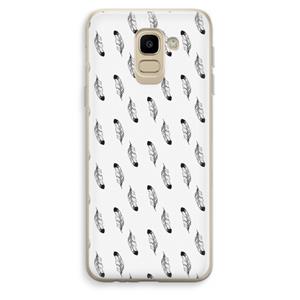 CaseCompany Pluimen: Samsung Galaxy J6 (2018) Transparant Hoesje