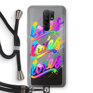 CaseCompany Loves: Xiaomi Redmi 9 Transparant Hoesje met koord