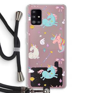 CaseCompany Fantasiewereld: Samsung Galaxy A51 5G Transparant Hoesje met koord